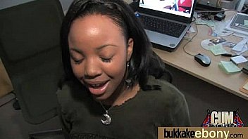 Hot ebony chick love gangbang interracial 26