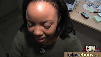 Hot ebony chick love gangbang interracial 26