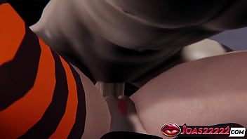 Shermie in red succubus cosplay – halloween 3d hentai with hardcore missionary on floor face to face pose fuck & doggy cum inside tight pussy a lof of semen in honey select 2
