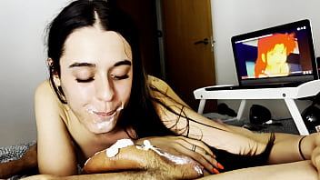 Cream and milk in the mouth