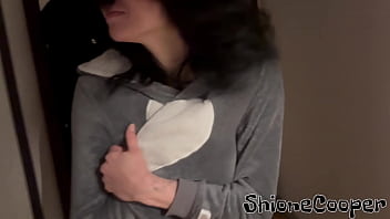 Smoking at cold night after shooting but don’t worry boobs will be too