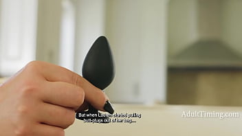 Redhead milf opens up her ass and she thanks her