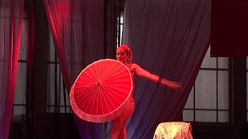 Busty burlesque on stage