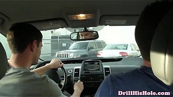 Anal Loving Bottom Hunk Gets Spitroasted thumbnail