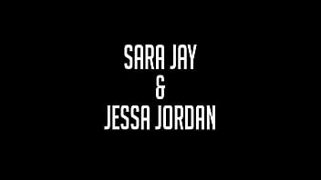 2nd tattooed jessa jordan and busty sara jay tonguefuck each others twat