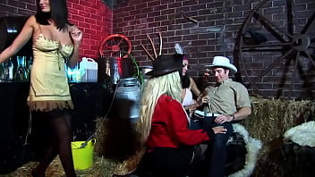 Amy leads kat lee and kit lee through a hot foursome fuck