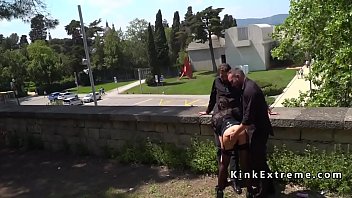 Spanish slave gangbanged outdoor