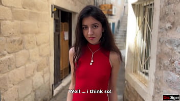 Girl seduces stranger on vacation in italy and fucks him in hotel