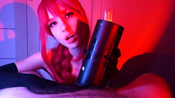 I satisfy him with our new sex toy and finish with a blowjob