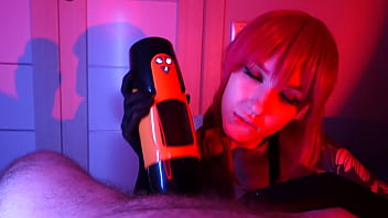 I satisfy him with our new sex toy and finish with a blowjob