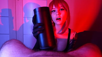 I satisfy him with our new sex toy and finish with a blowjob