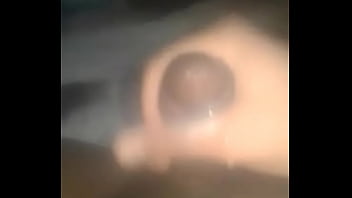 Black cock cumming and hits phone