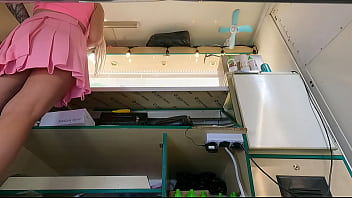 I love the way this sexy bitch is bending over to serve the customer