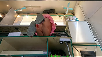 I love the way this sexy bitch is bending over to serve the customer