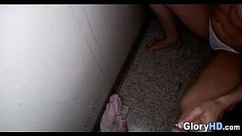 Cock sucking in the glory hole 15