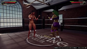 Kyla vs jennifer nf3d female mma combat ring
