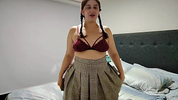 Cute chubby pawg lets you finger her smelly shaved pussy and spreads her ass for you