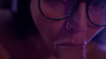 Dissolute milf gives blowjob her husband's