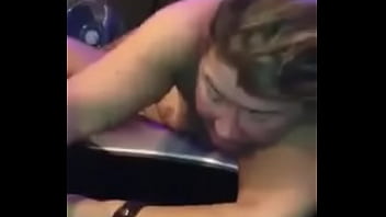 Blonde milf caught in tanning booth