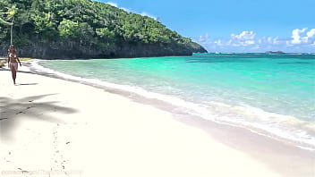 Ebony giantess vore on the beach