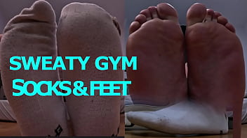 Boy feet sweaty socks & soles after gym gay feet footfetish sneaker pov