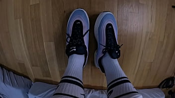 Boy feet sweaty socks & soles after gym gay feet footfetish sneaker pov