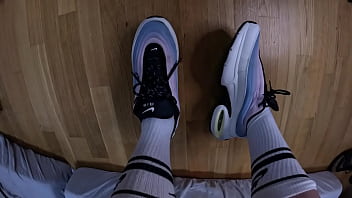 Boy feet sweaty socks & soles after gym gay feet footfetish sneaker pov