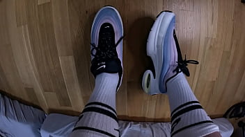 Boy feet sweaty socks & soles after gym gay feet footfetish sneaker pov