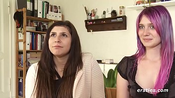 Sexy amateur lesbians strip then finger fuck