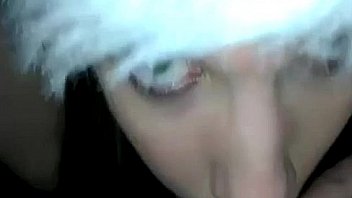 Christmas blowjob from horny girlfriend