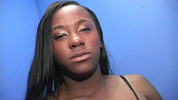 Ebony teen shows off her blowjob skills at gloryhole 8