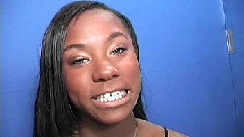 Ebony teen shows off her blowjob skills at gloryhole 8