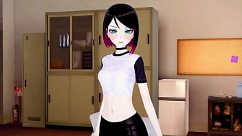 Sexy anime emo slut moans loud while getting rammed by big dick hentai anime