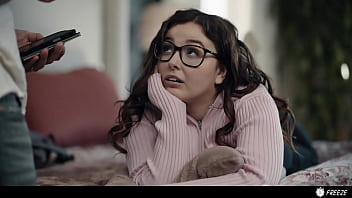 Buff step daddy freezes spoiled stepdaughter to give her the orgasm of a lifetime