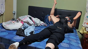 Lunch with my step cousin turns into a delicious step blowjob afterwards