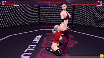 Geraldine vs rhona kyfc sexfight strap on sex fight game video match lesbian