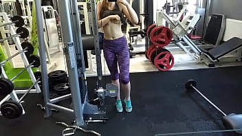 Almost caught in gym during squirting