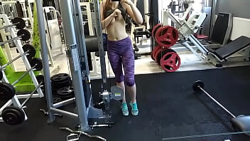 Almost caught in gym during squirting