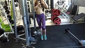 Almost caught in gym during squirting
