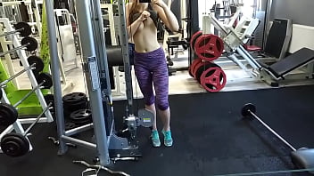 Almost caught in gym during squirting