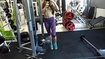 Almost caught in gym during squirting