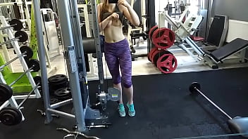 Almost caught in gym during squirting