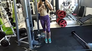 Almost caught in gym during squirting