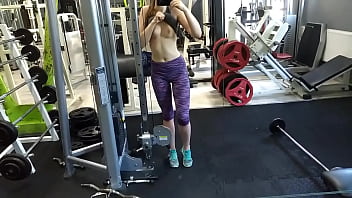 Almost caught in gym during squirting