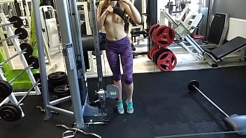 Almost caught in gym during squirting