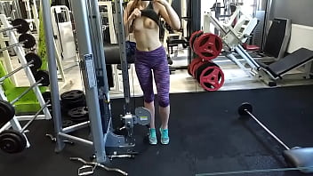 Almost caught in gym during squirting