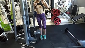 Almost caught in gym during squirting