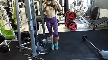 Almost caught in gym during squirting