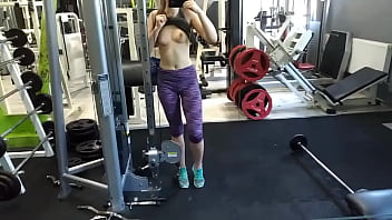 Almost caught in gym during squirting