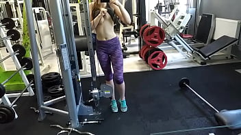 Almost caught in gym during squirting